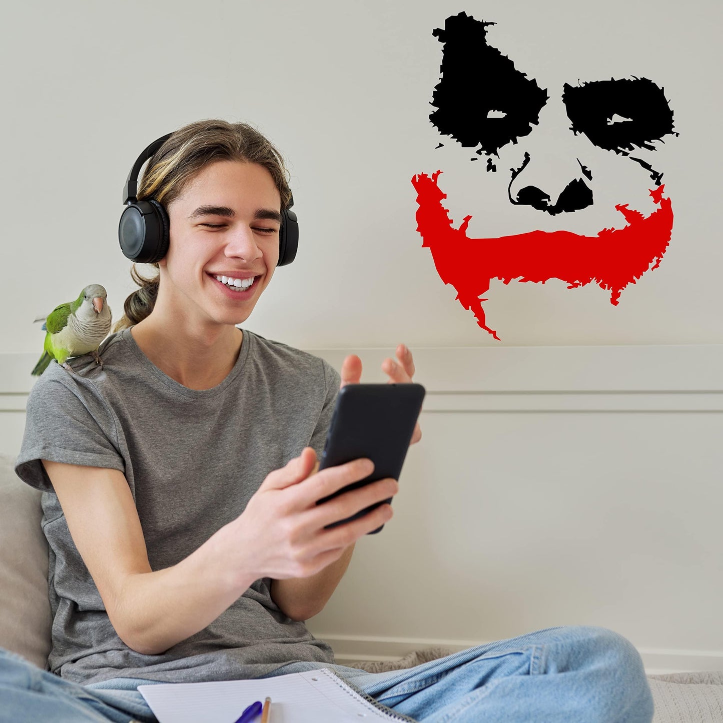 Slaf Ltd. Vinyl Wall Decal Scary Joker Face Why So Serious Removable