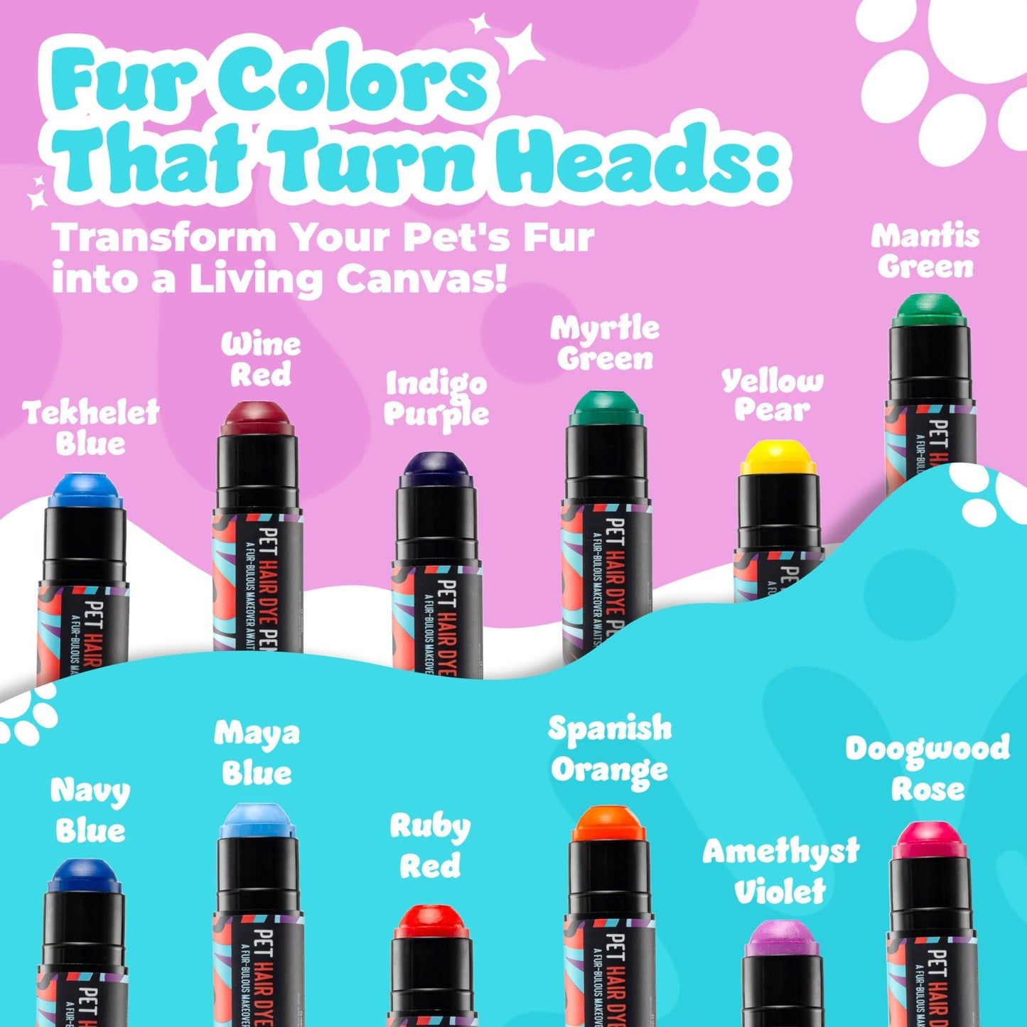 Dog Hair Dye 12 Color Dog Safe Hair Dye Dog Dye Non Toxic &