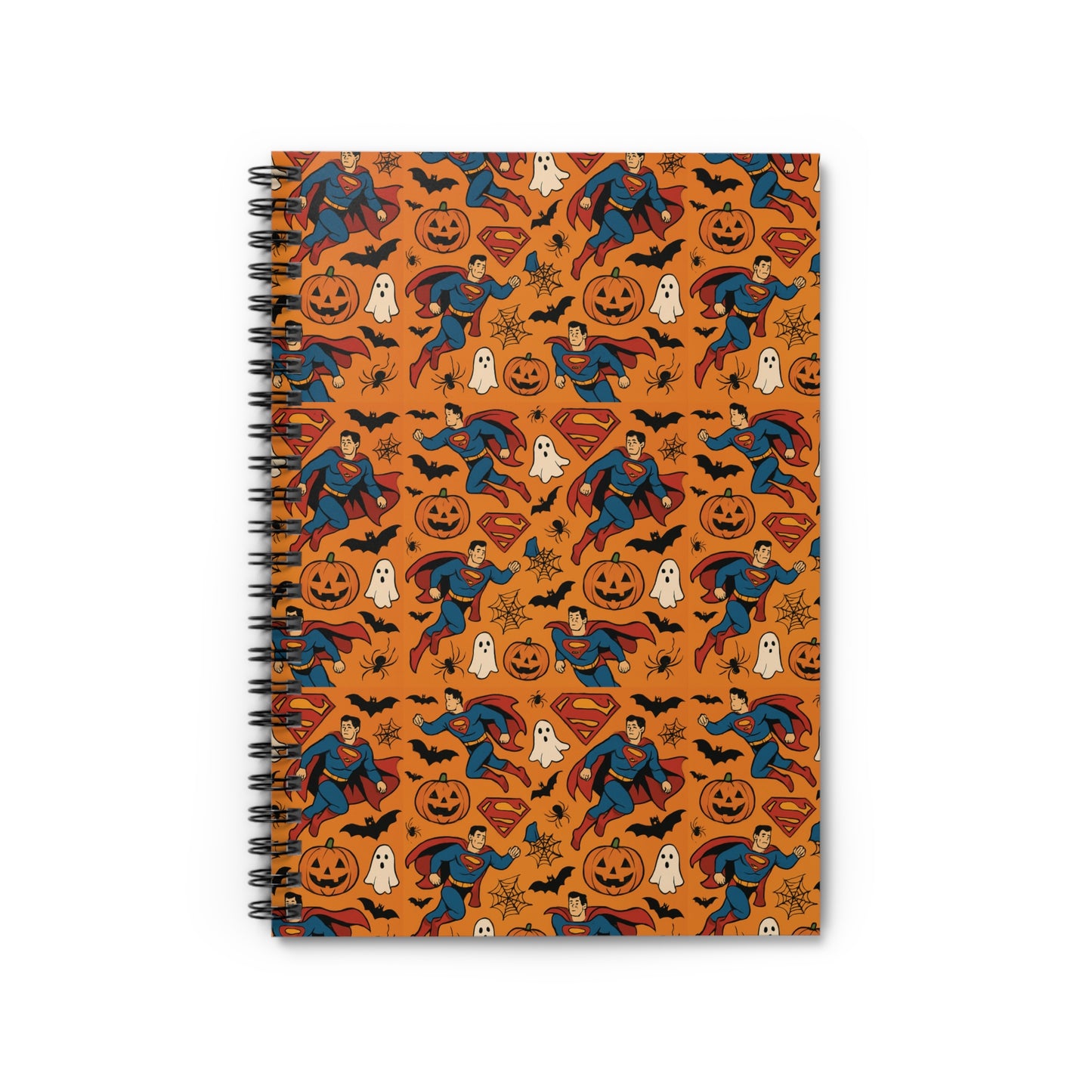 Halloween-Themed Spiral Notebook - Superheroes & Spooky Designs, Perfect for Fall Writing, Creative Journaling, & Gift Ideas