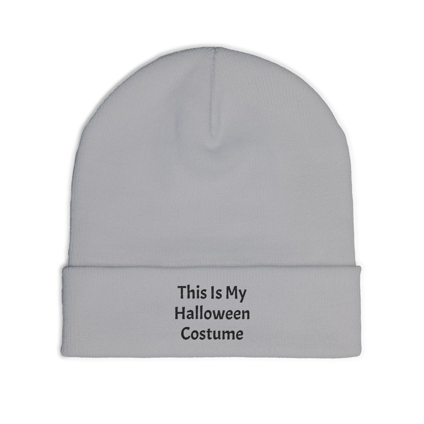 This Is My Halloween Costume Knit Beanie, Embroidered Beanie Hat, Spooky Party Accessory, Winter Warmth, Gift for Halloween Lovers