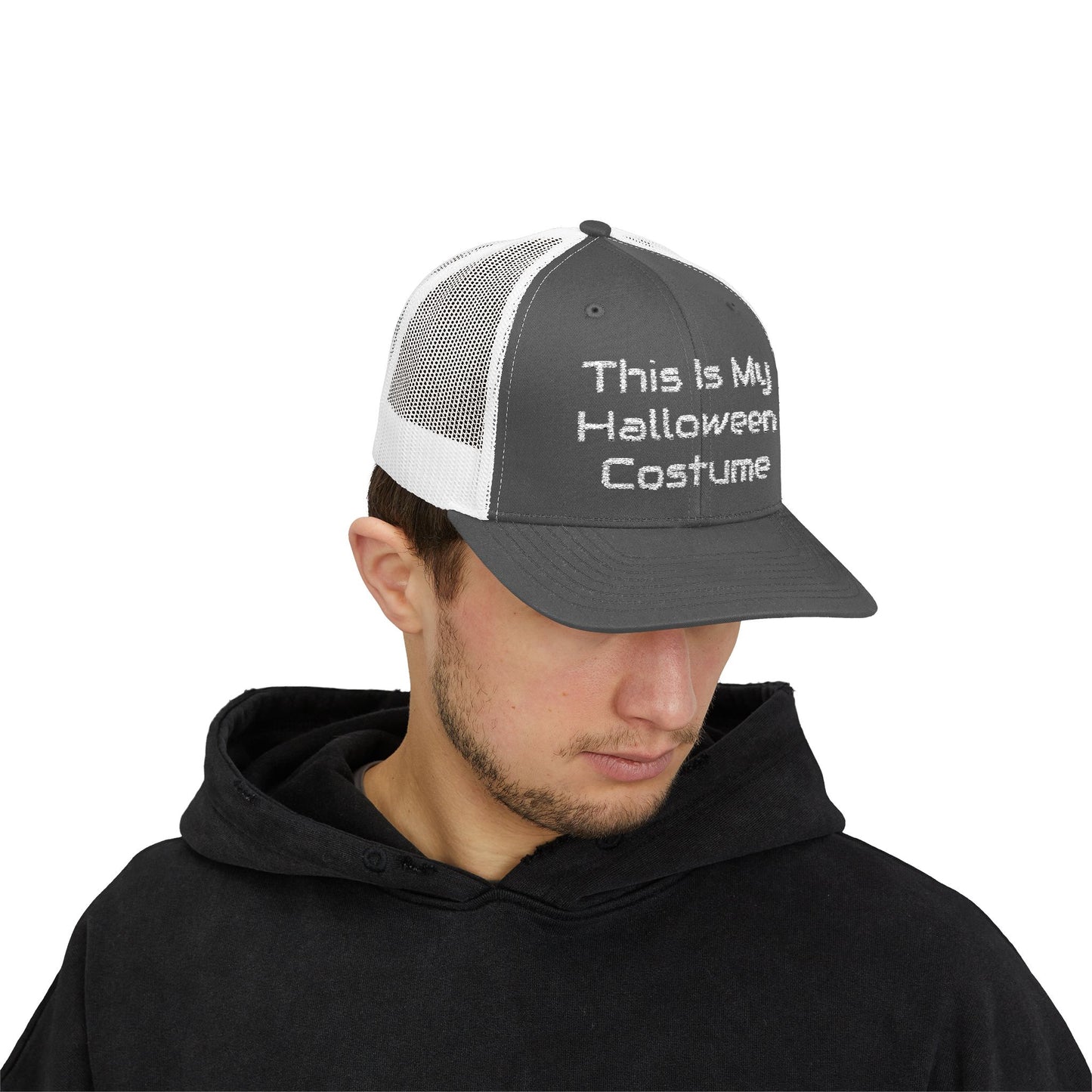 This Is My Halloween Costume White Thread – Snapback Trucker Cap