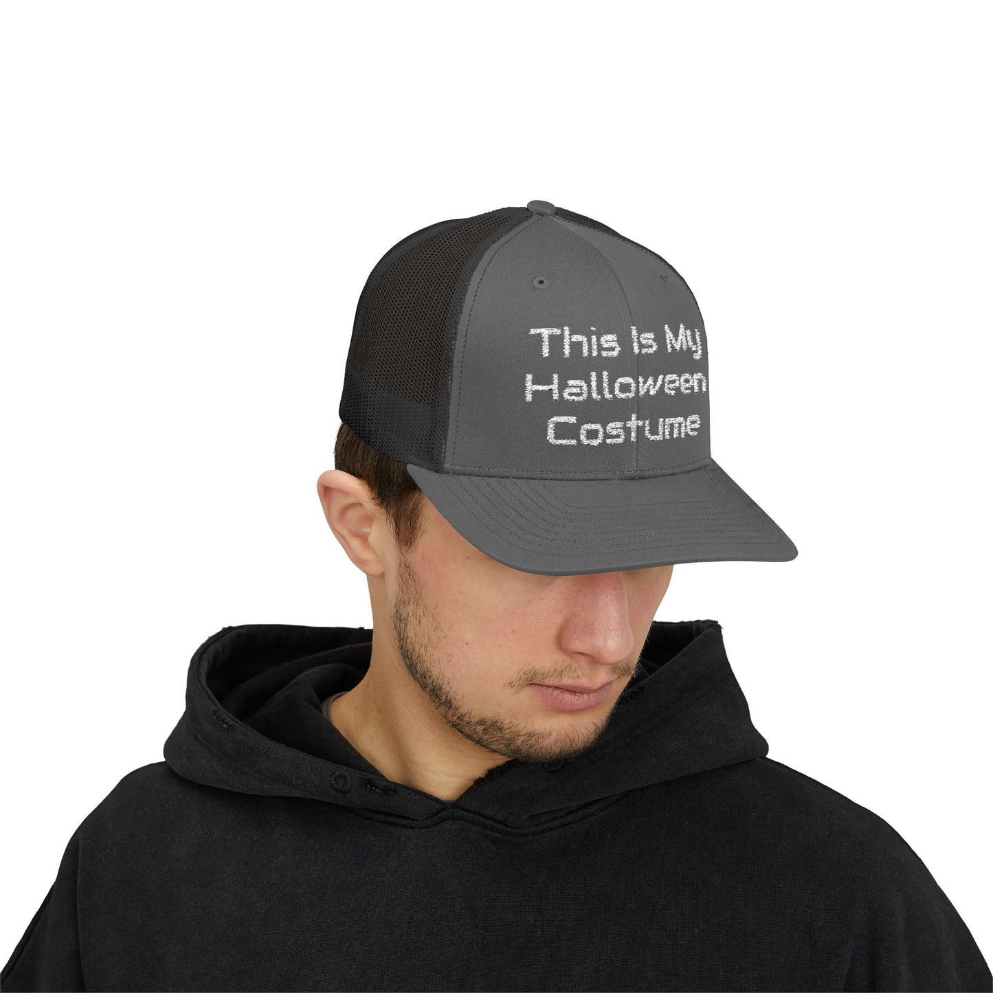 This Is My Halloween Costume White Thread – Snapback Trucker Cap