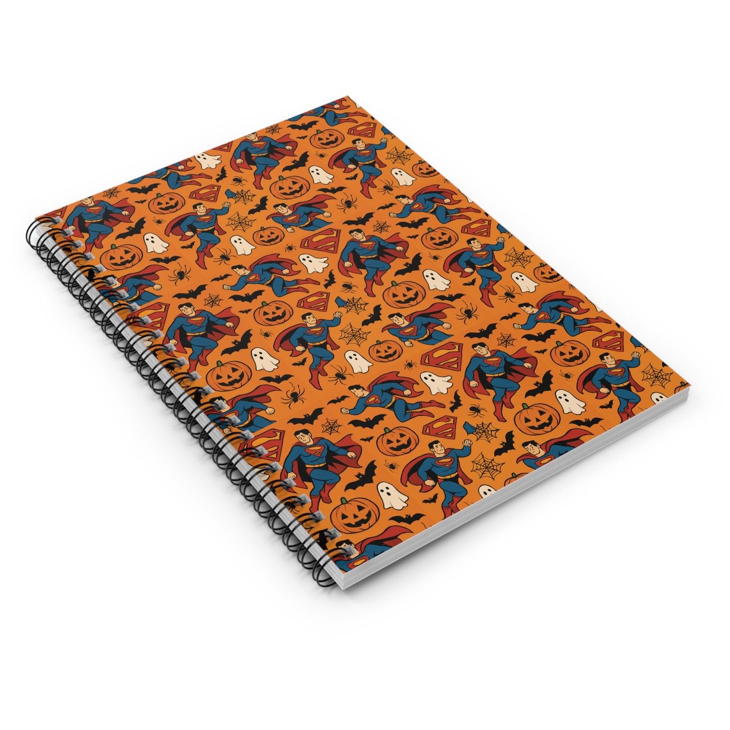 Halloween-Themed Spiral Notebook - Superheroes & Spooky Designs, Perfect for Fall Writing, Creative Journaling, & Gift Ideas