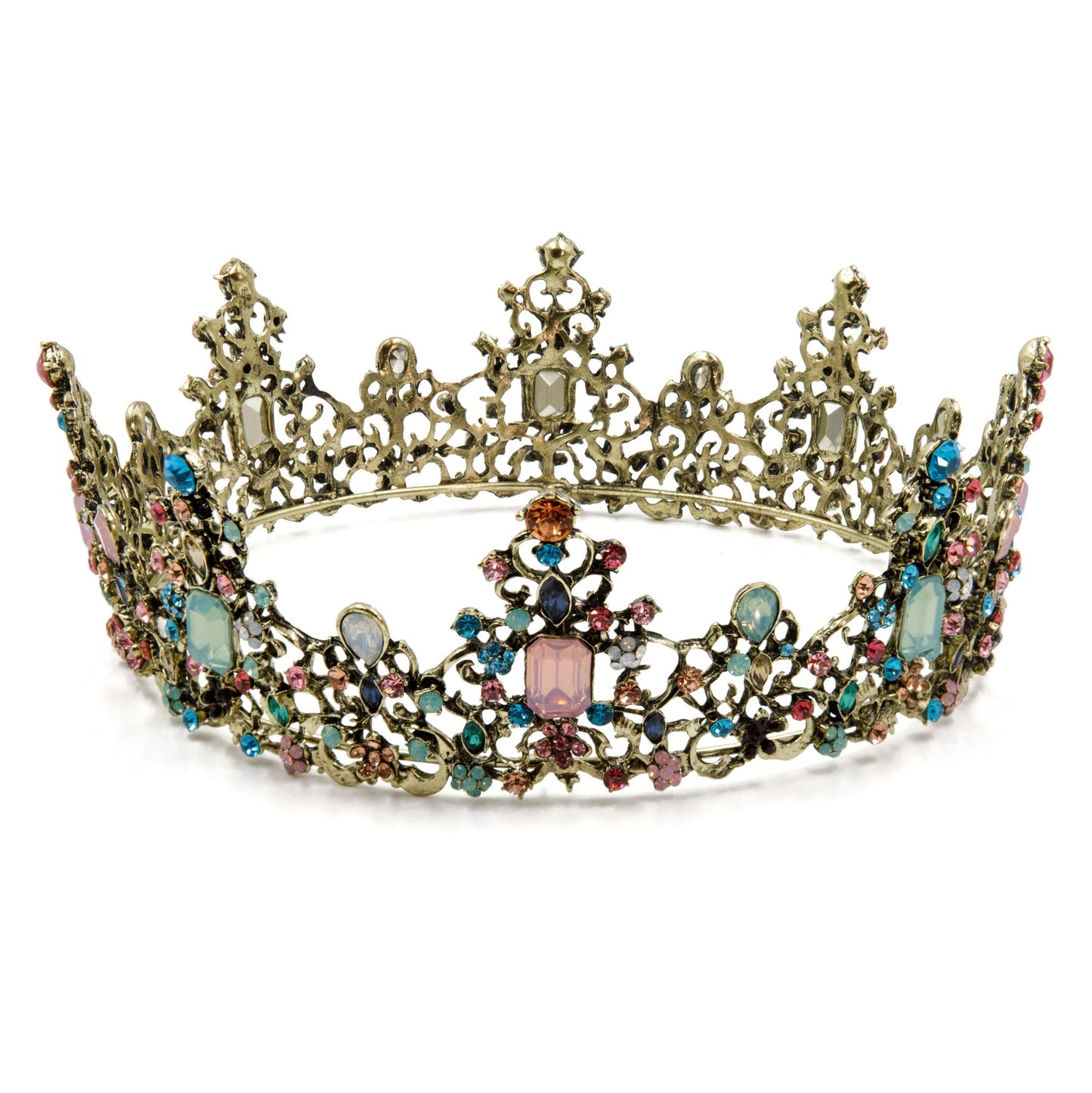 Princess of Pastels Luxe Tiara Crown | Royalty Crown Party or Bridal