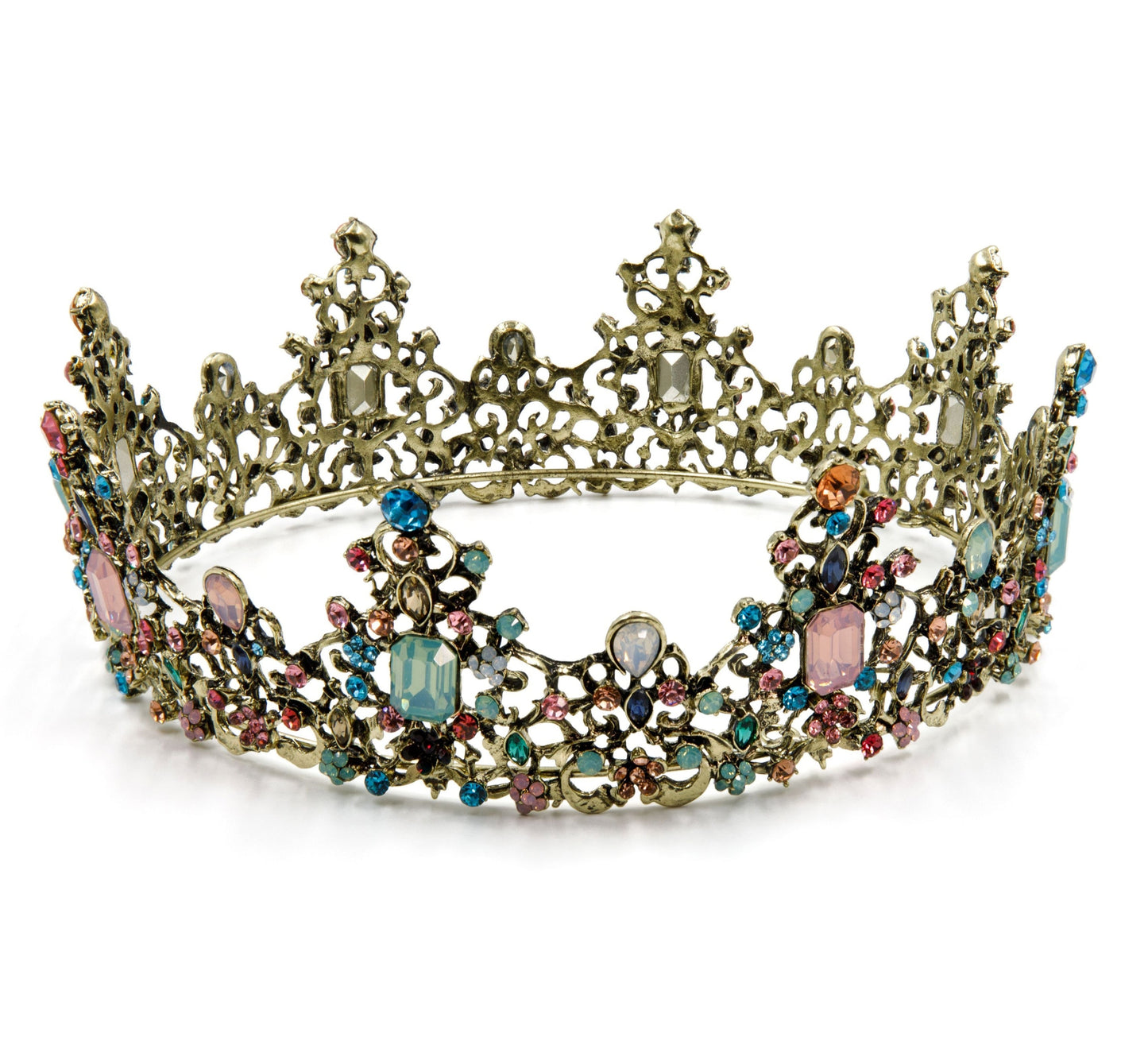 Princess of Pastels Luxe Tiara Crown | Royalty Crown Party or Bridal