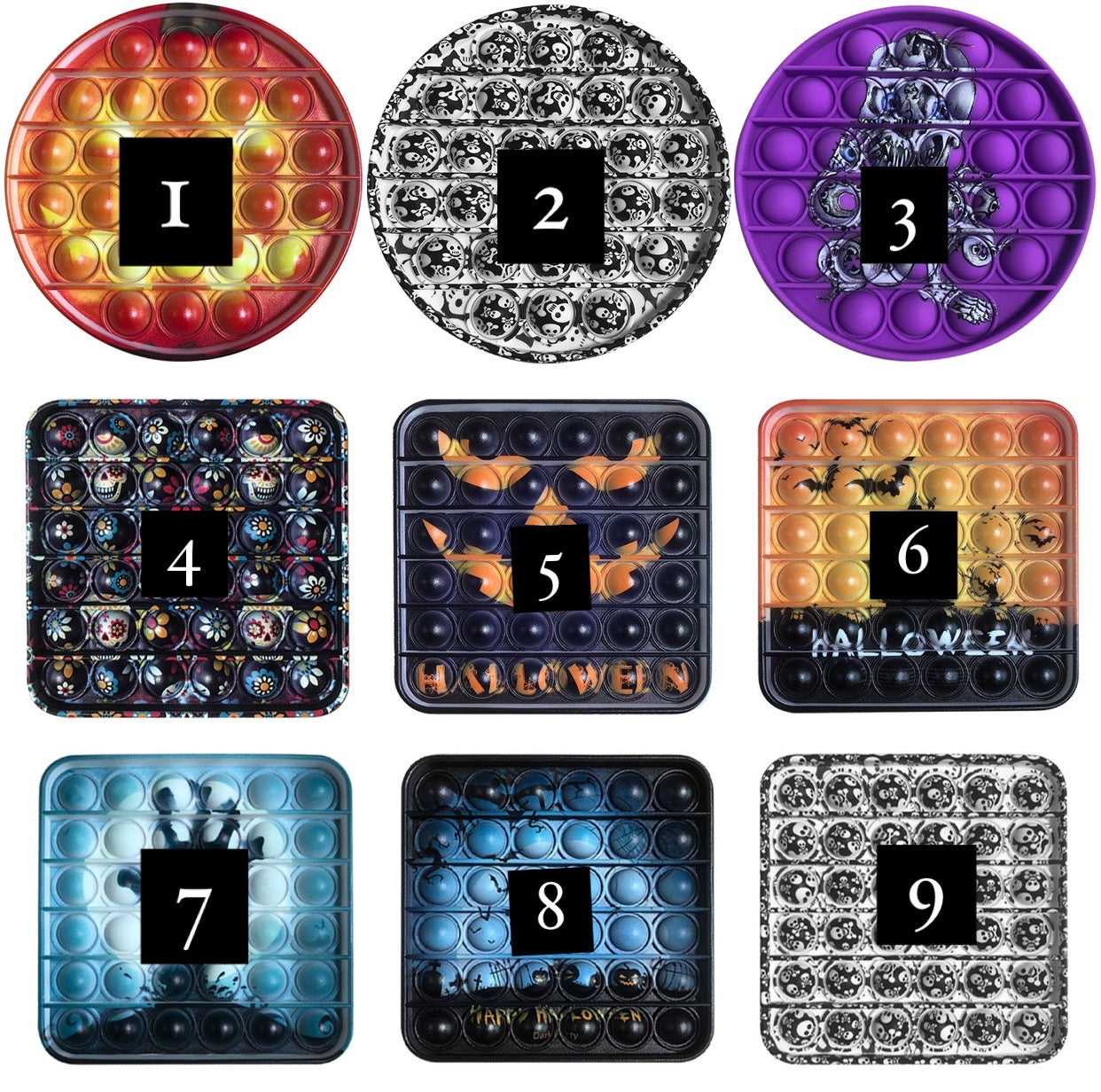 Jumbo Push Pop Fidget Sensory -Halloween collection