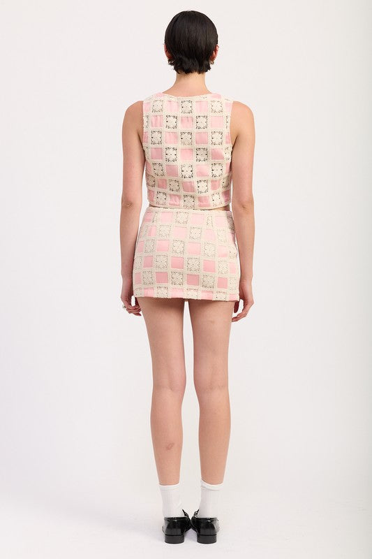 MINI JACQUARD SKIRT