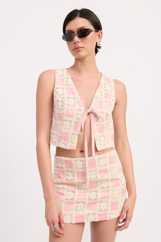 MINI JACQUARD SKIRT
