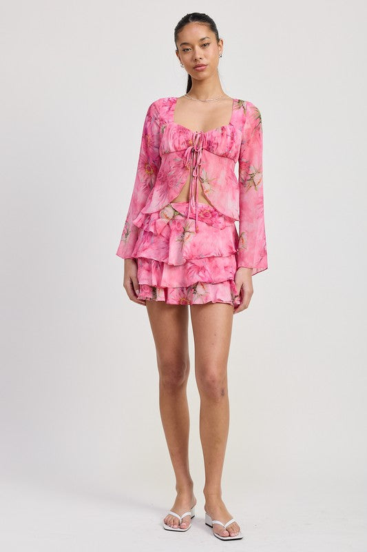 RUFFLE MINI SKIRT