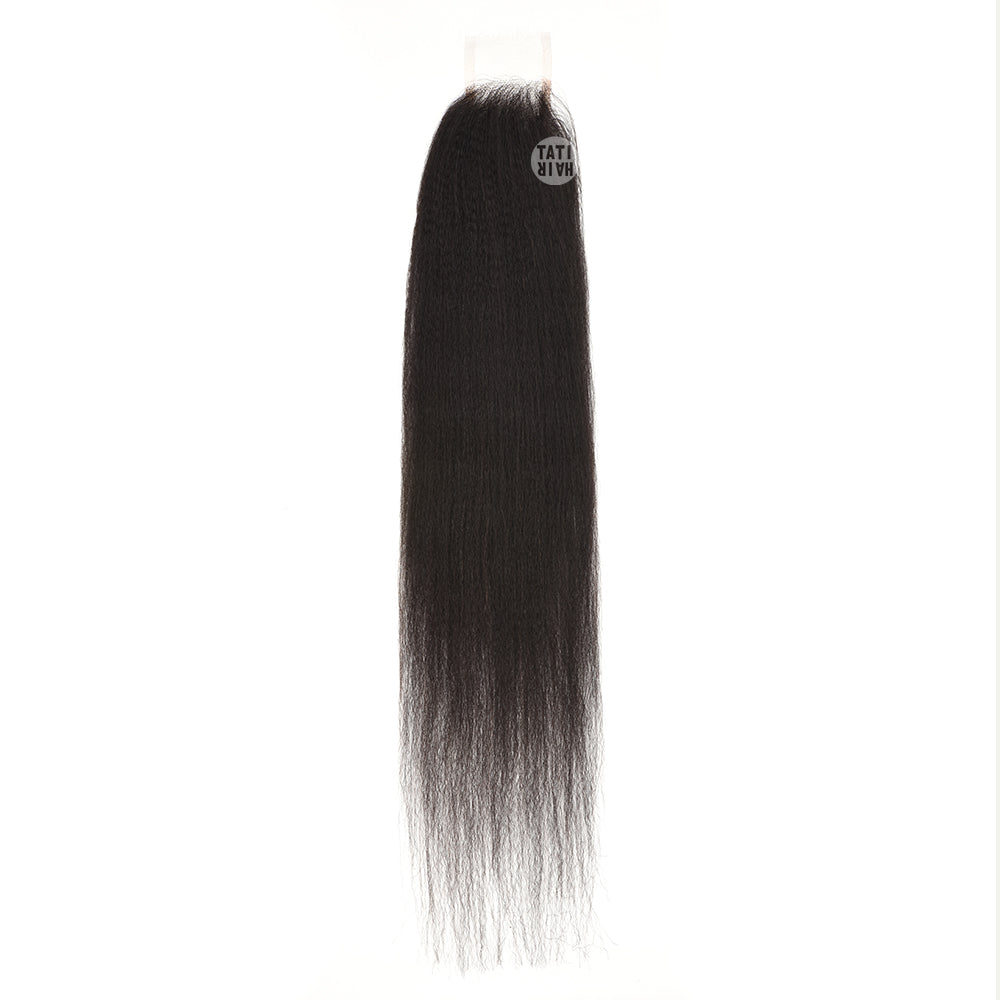 2X6 HD Lace Closure Yaky Texture Kinky Straight Swiss HD Lace Virgin