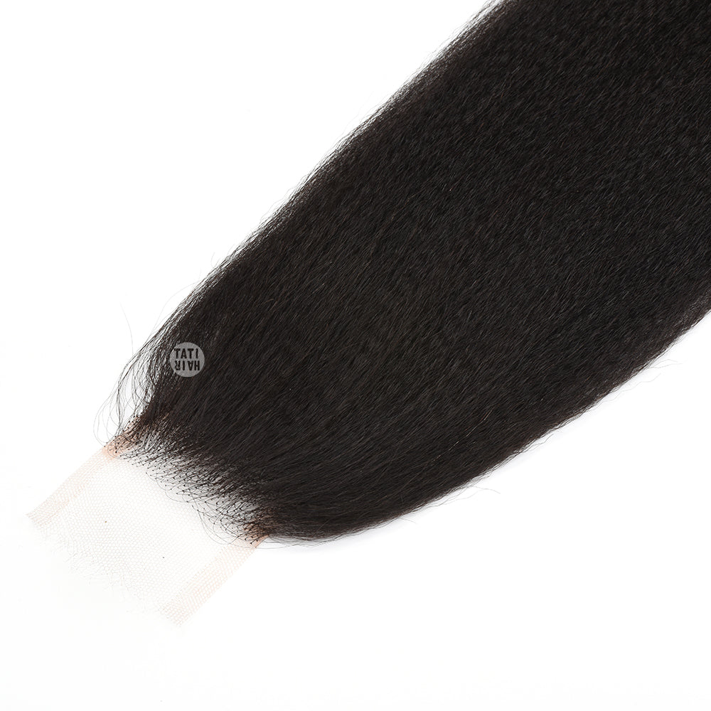 2X6 HD Lace Closure Yaky Texture Kinky Straight Swiss HD Lace Virgin