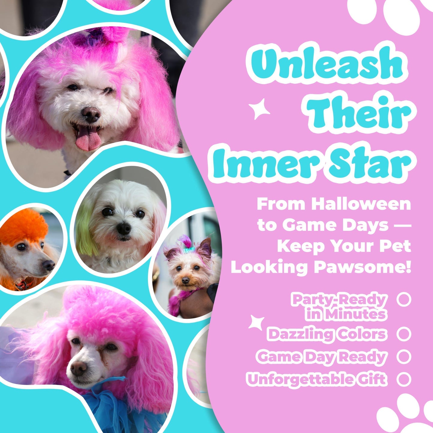 Dog Hair Dye 12 Color Dog Safe Hair Dye Dog Dye Non Toxic &