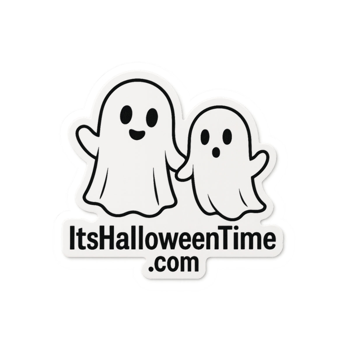 Cute Ghost Kiss-Cut Stickers for Halloween, Laptop Decals, Party Favors, Kids, Spooky Decor, Fun Gift Ideas