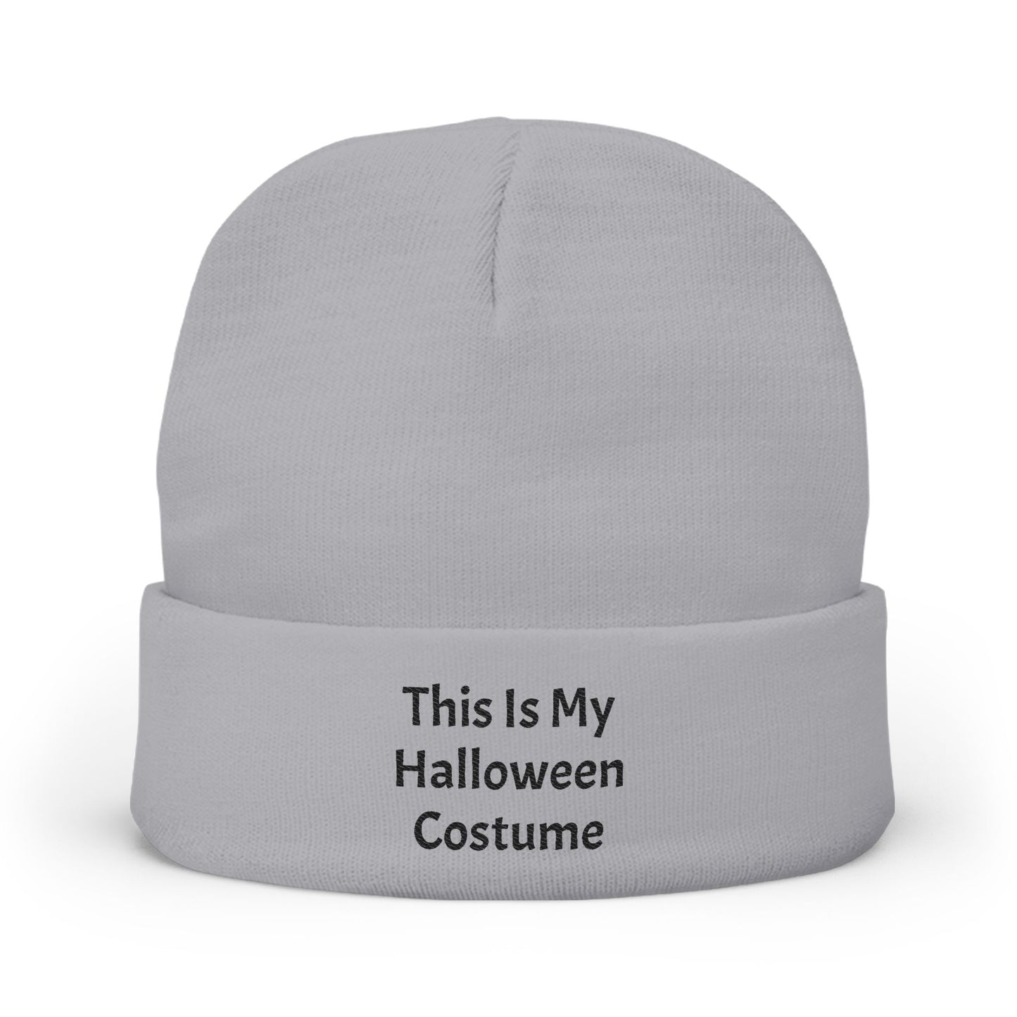 This Is My Halloween Costume Knit Beanie, Embroidered Beanie Hat, Spooky Party Accessory, Winter Warmth, Gift for Halloween Lovers