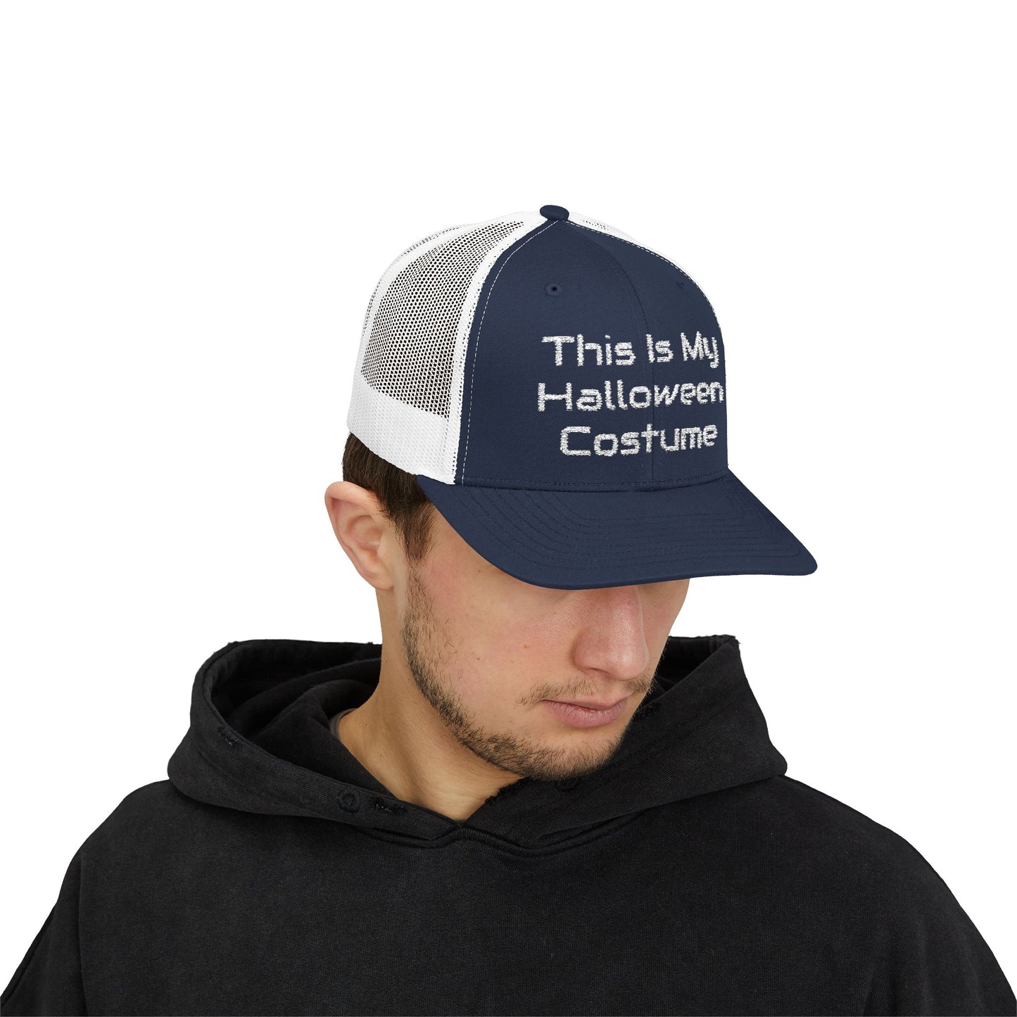 This Is My Halloween Costume White Thread – Snapback Trucker Cap
