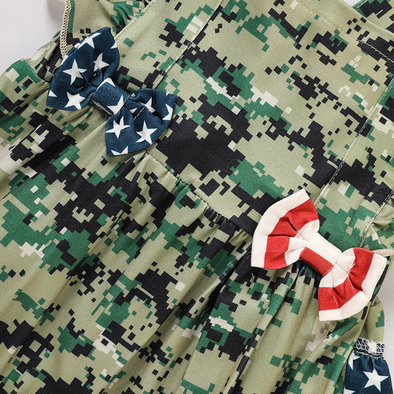 Baby's Girl 4th Of July Independence Day Style Camouflage Pattern