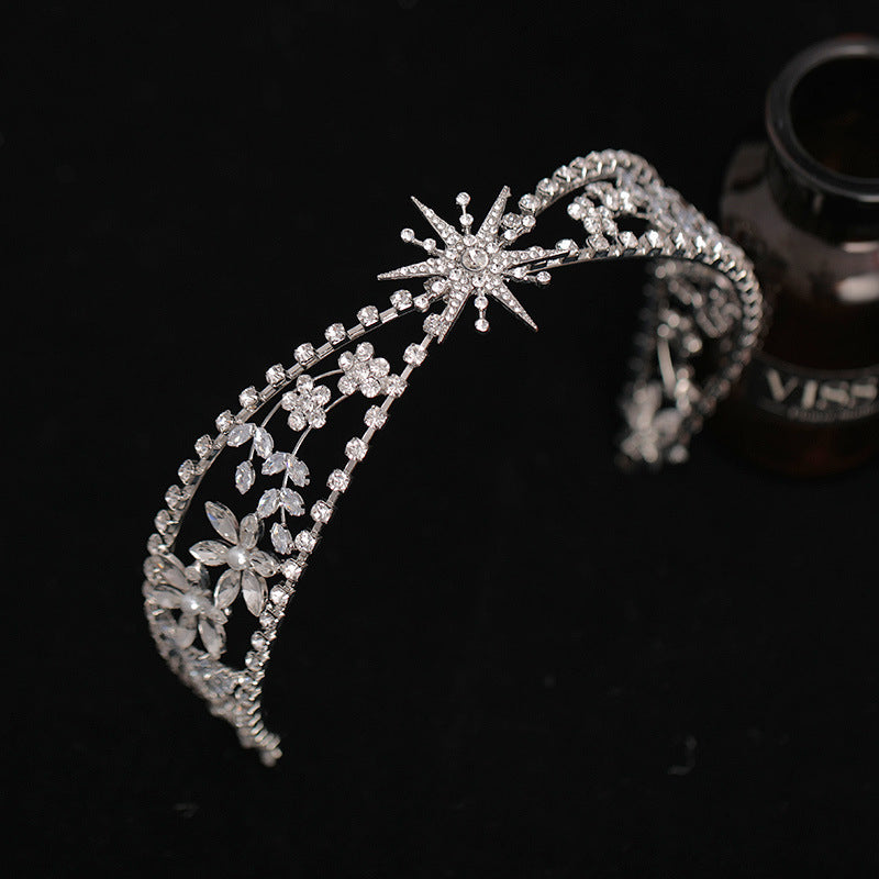 Bridal Crown Headdress Rhinestone Zircon Headband Light Luxury Wedding
