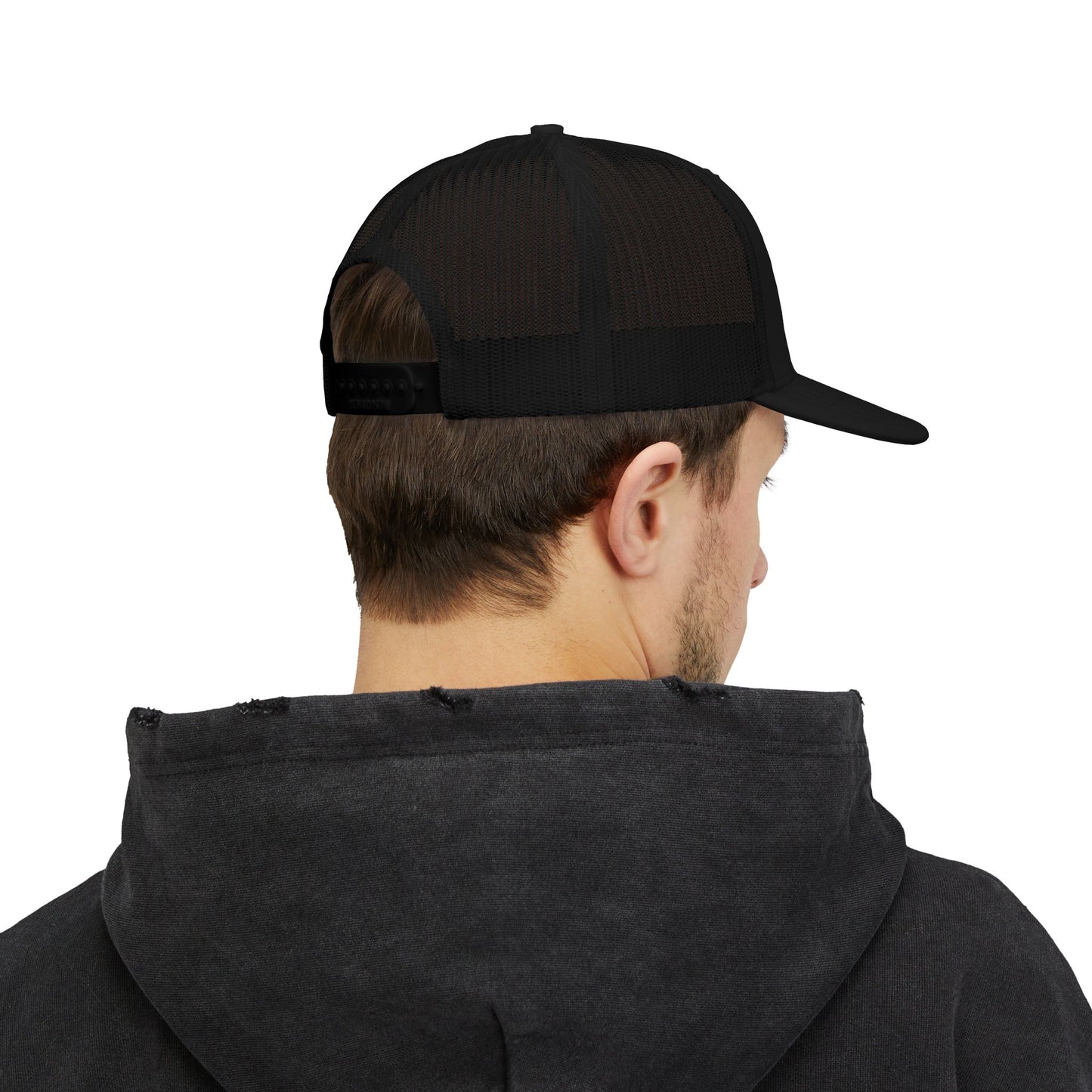 Black-on-Black DOGE Snapback Hat – Elon Style Trucker Cap | Funny Gift for Crypto Fans