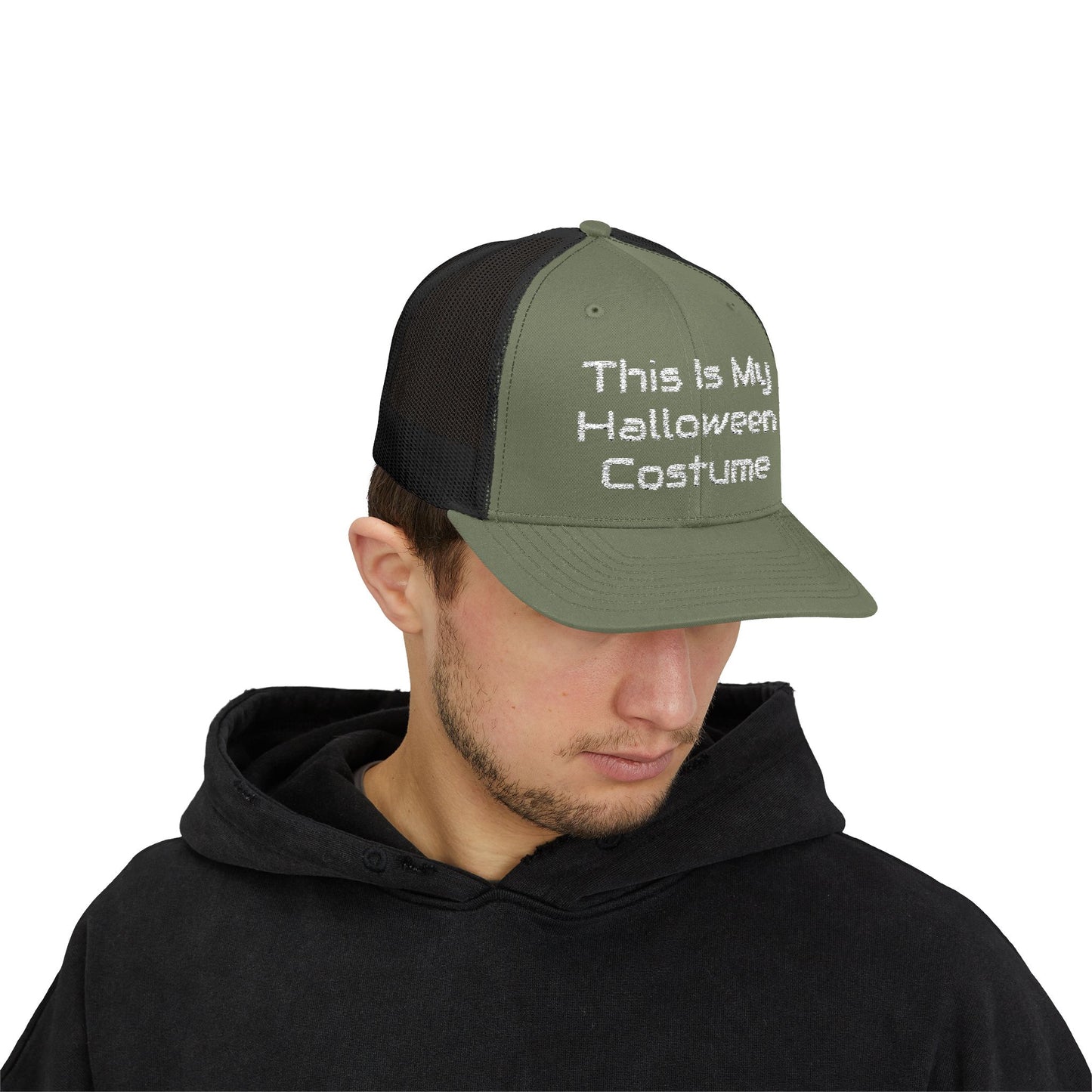 This Is My Halloween Costume White Thread – Snapback Trucker Cap