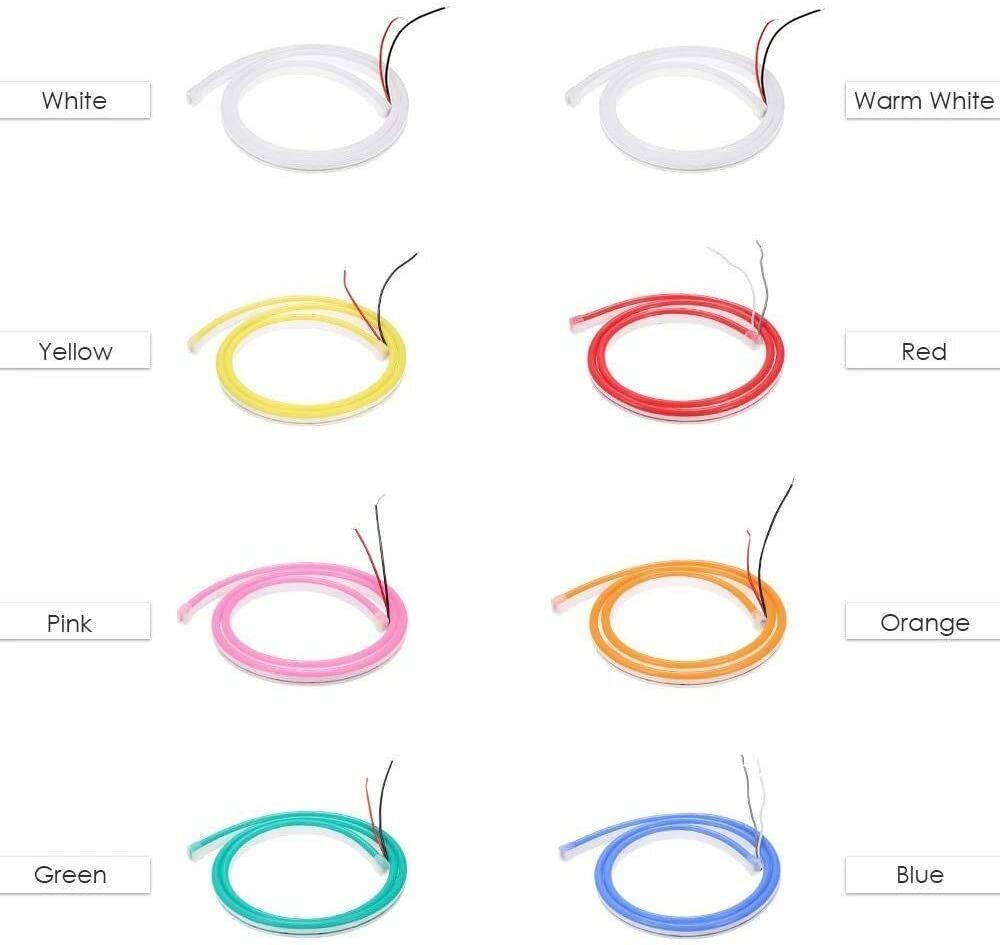 1M 2M 3M 5M 12V Flexible Sign Neon Lights Silicone Tube LED Strip