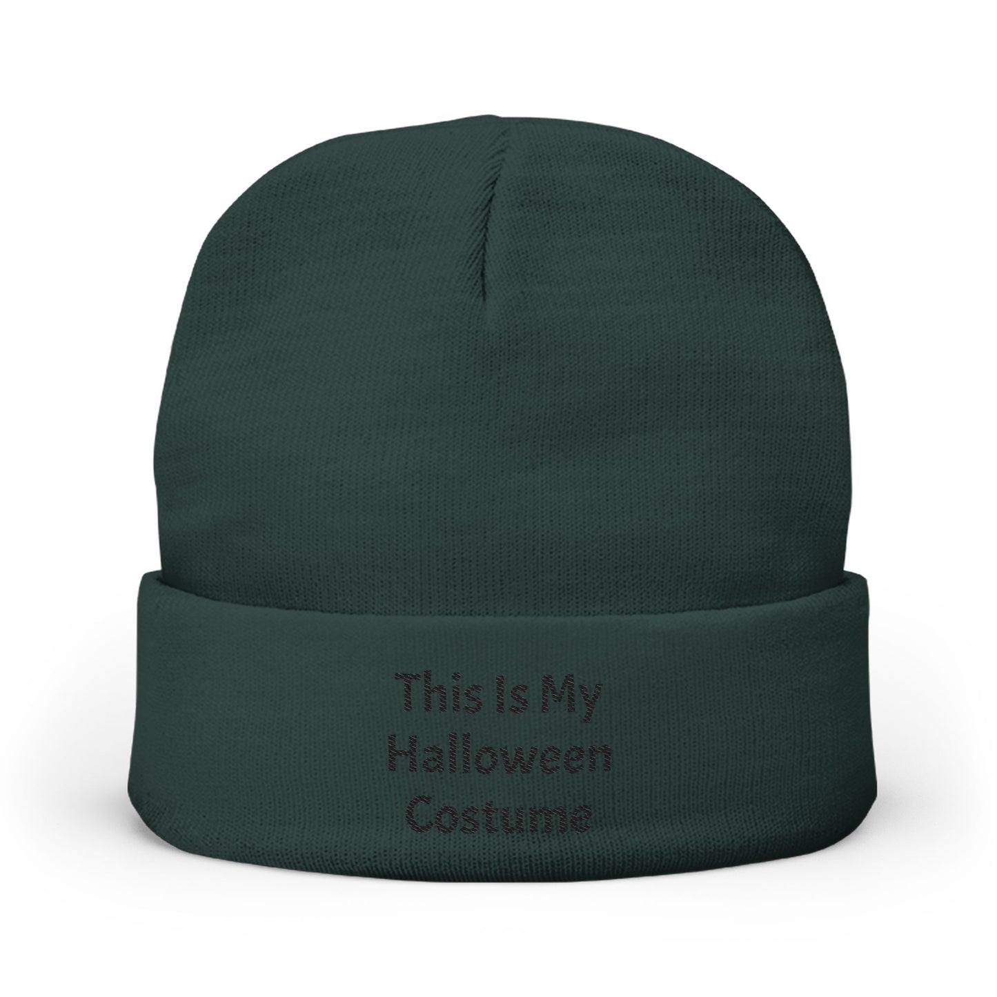 This Is My Halloween Costume Knit Beanie, Embroidered Beanie Hat, Spooky Party Accessory, Winter Warmth, Gift for Halloween Lovers
