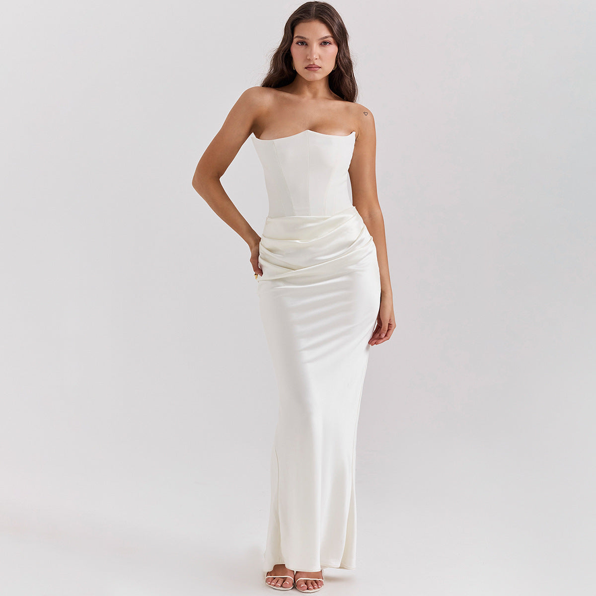 Slim Tube Top Long Dress Sexy Fashion Bandeau Backless Party Evening