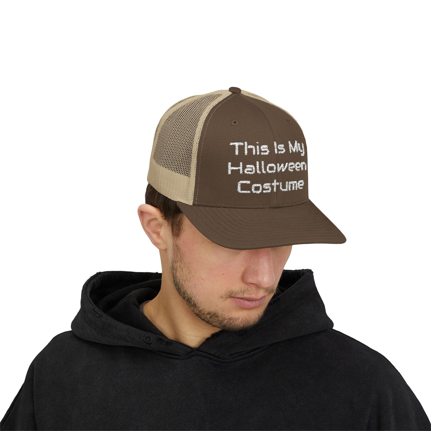 This Is My Halloween Costume White Thread – Snapback Trucker Cap