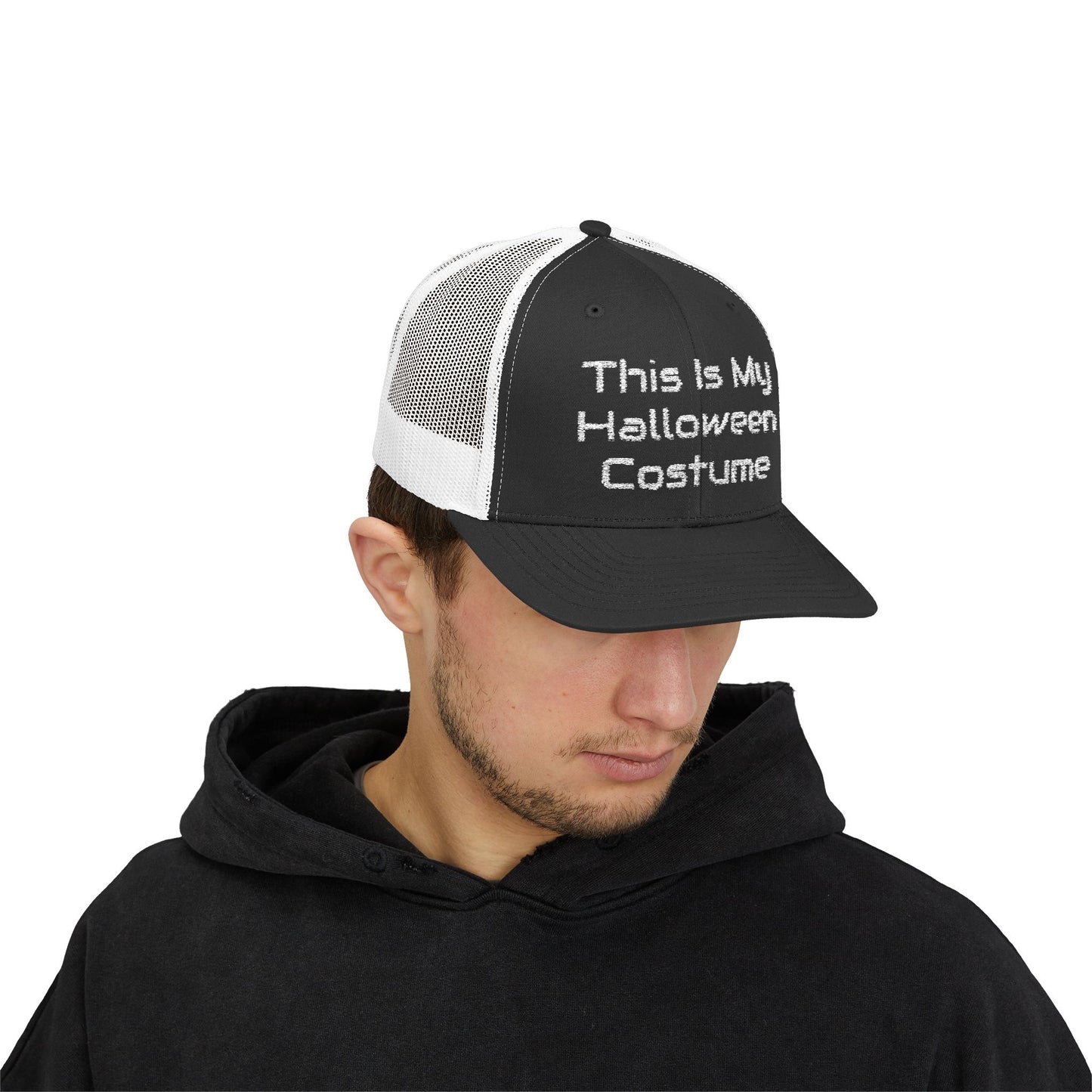 This Is My Halloween Costume White Thread – Snapback Trucker Cap