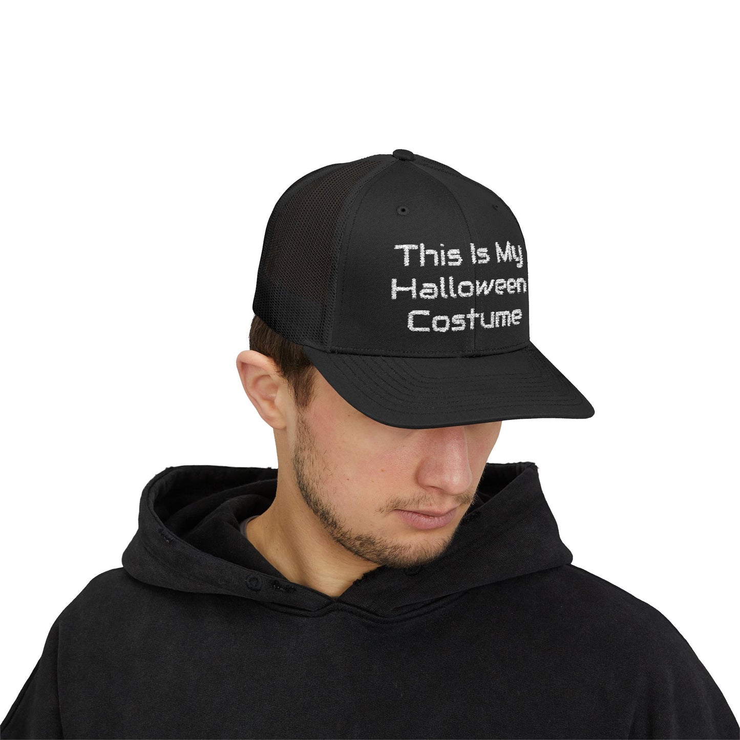 This Is My Halloween Costume White Thread – Snapback Trucker Cap