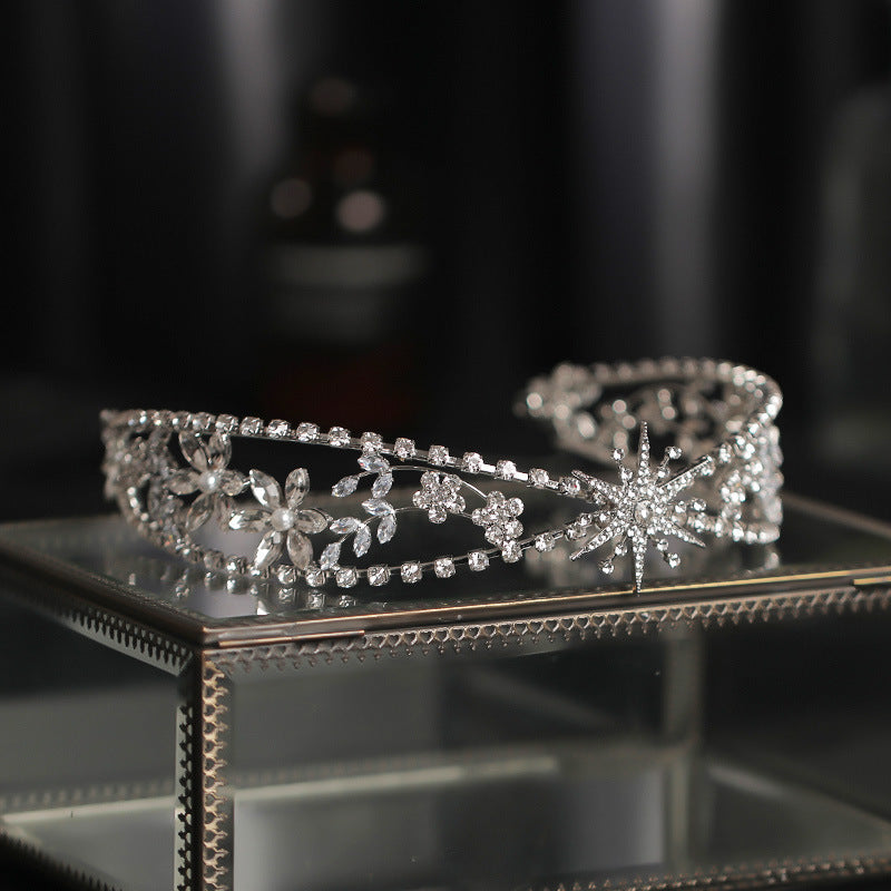 Bridal Crown Headdress Rhinestone Zircon Headband Light Luxury Wedding