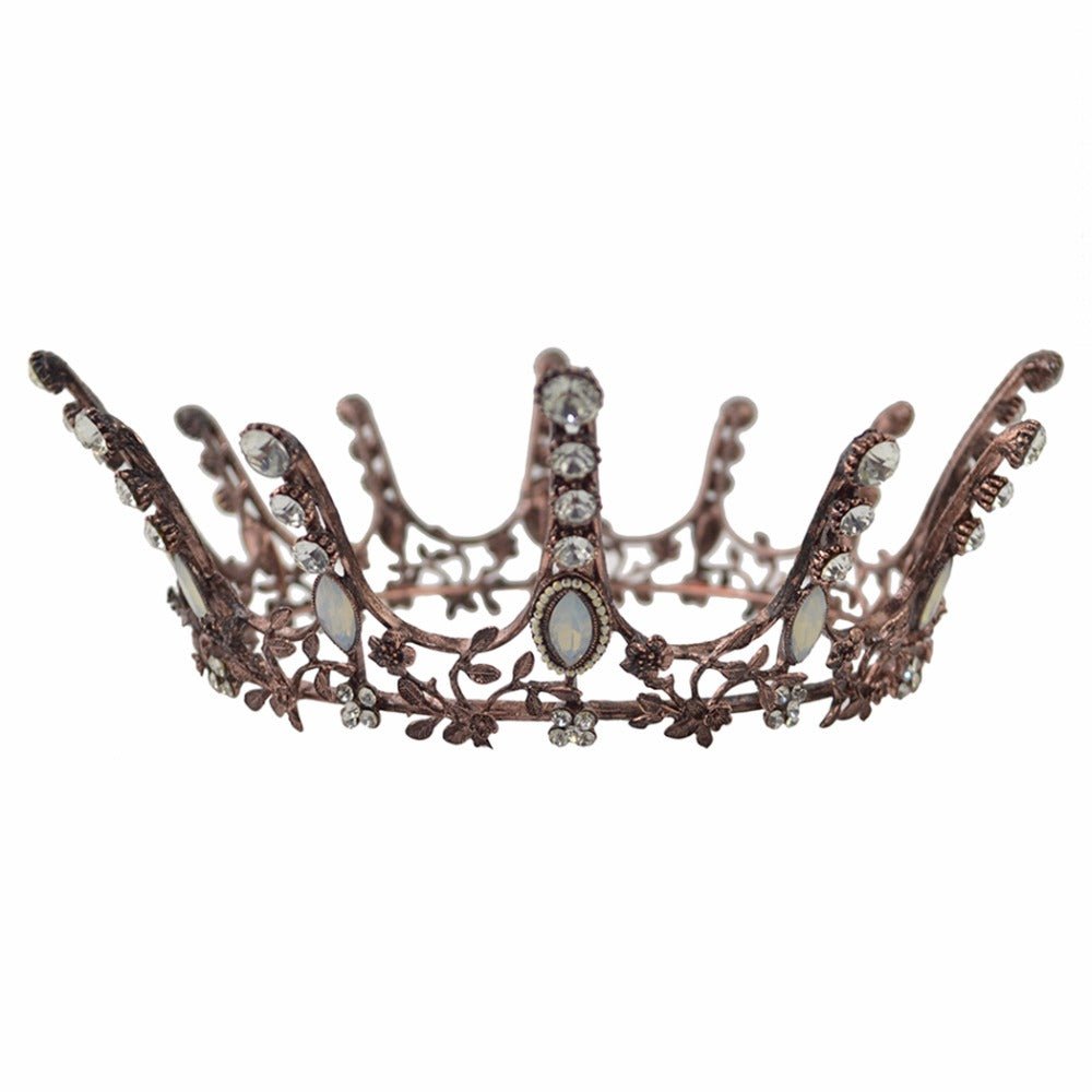 Aggressively Rosy Crown Tiara in Rose Gold and Opal | Royalty Crown Pa