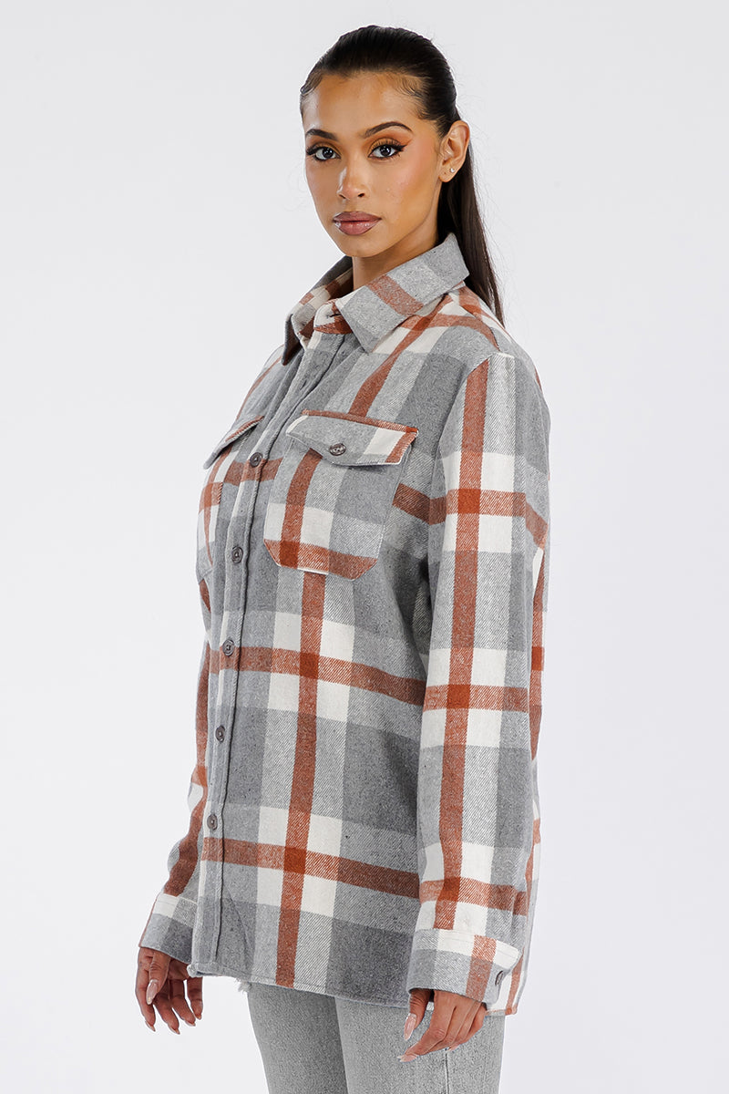 Boyfriend Oversized Soft Flannel Shacket FL506