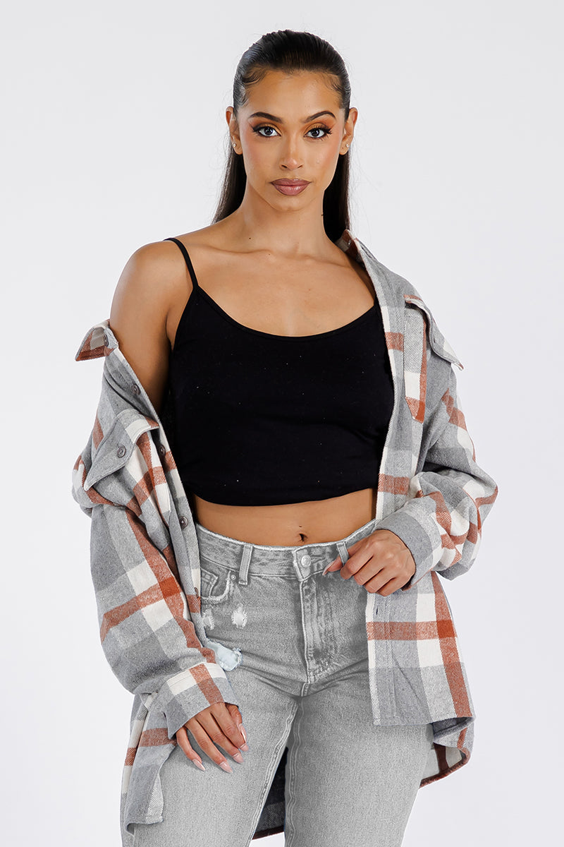 Boyfriend Oversized Soft Flannel Shacket FL506