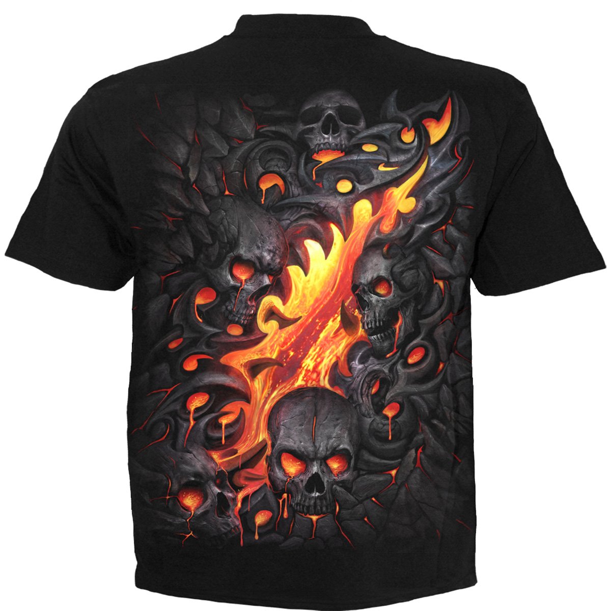 SKULL LAVA - T-Shirt Black – Trendy Drop 2025 Edition