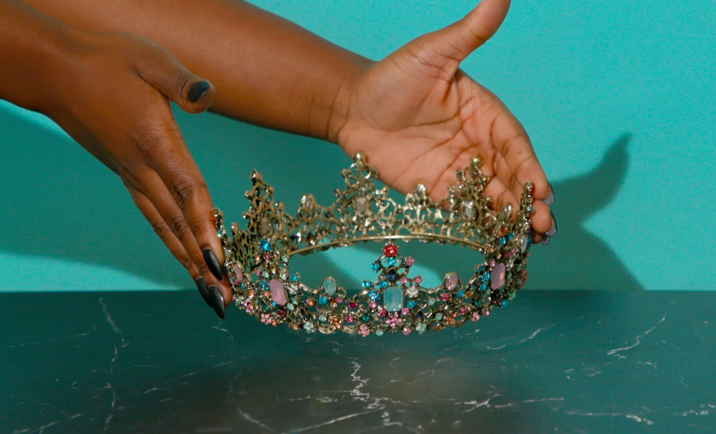Princess of Pastels Luxe Tiara Crown | Royalty Crown Party or Bridal