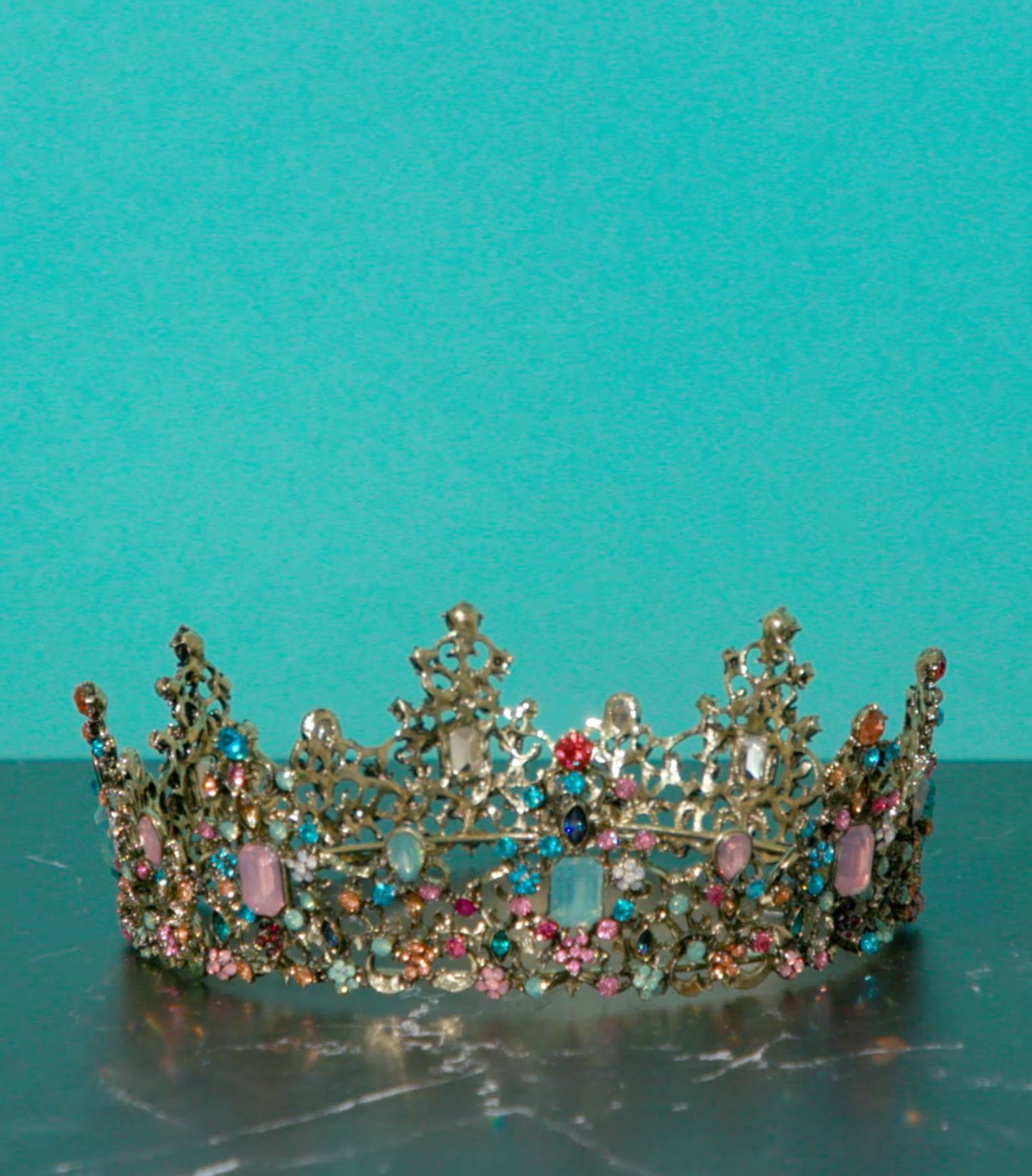 Princess of Pastels Luxe Tiara Crown | Royalty Crown Party or Bridal