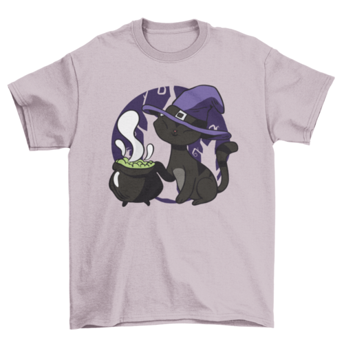 Cute witch cat t-shirt