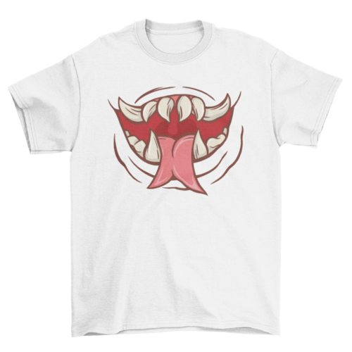 Creepy monster mouth t-shirt