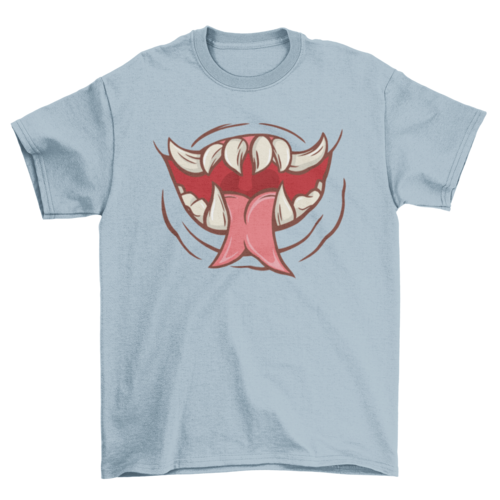 Creepy monster mouth t-shirt