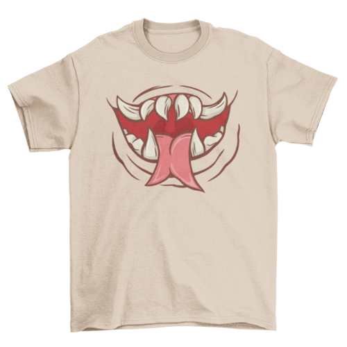 Creepy monster mouth t-shirt