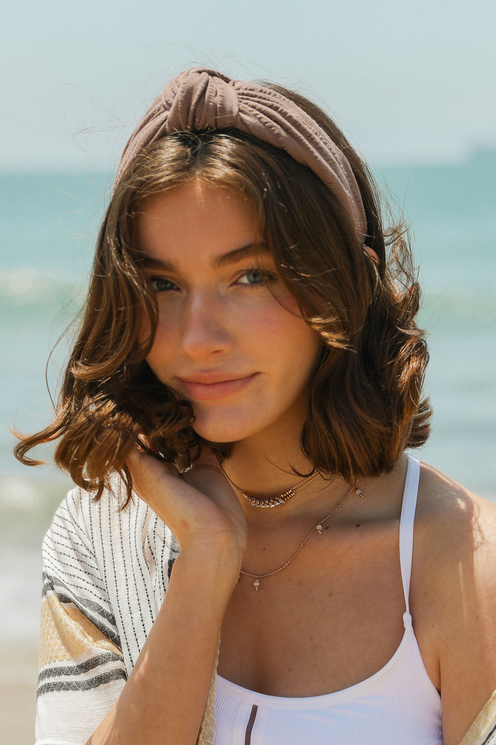 Wide Striped Topknot Headband – Chic and Comfortable