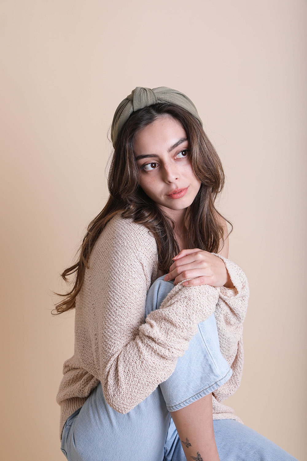 Wide Striped Topknot Headband – Chic and Comfortable