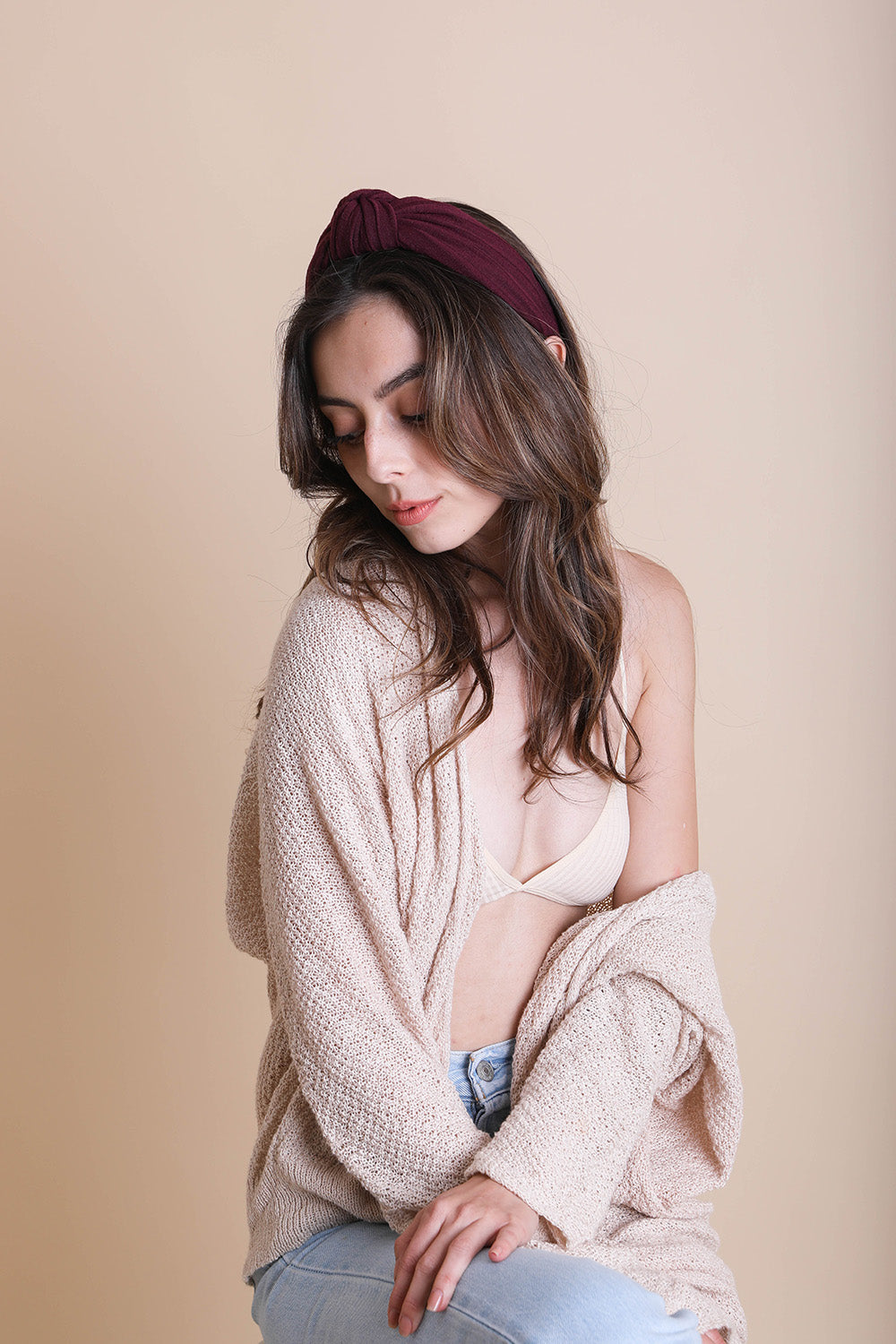 Wide Striped Topknot Headband – Chic and Comfortable