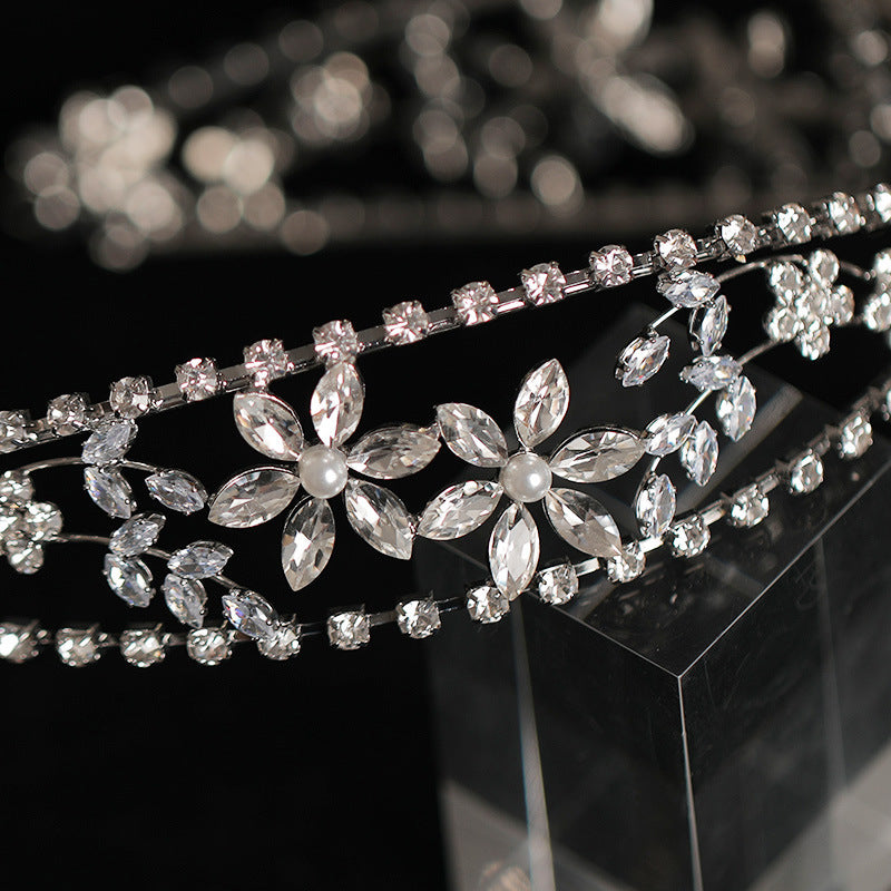 Bridal Crown Headdress Rhinestone Zircon Headband Light Luxury Wedding