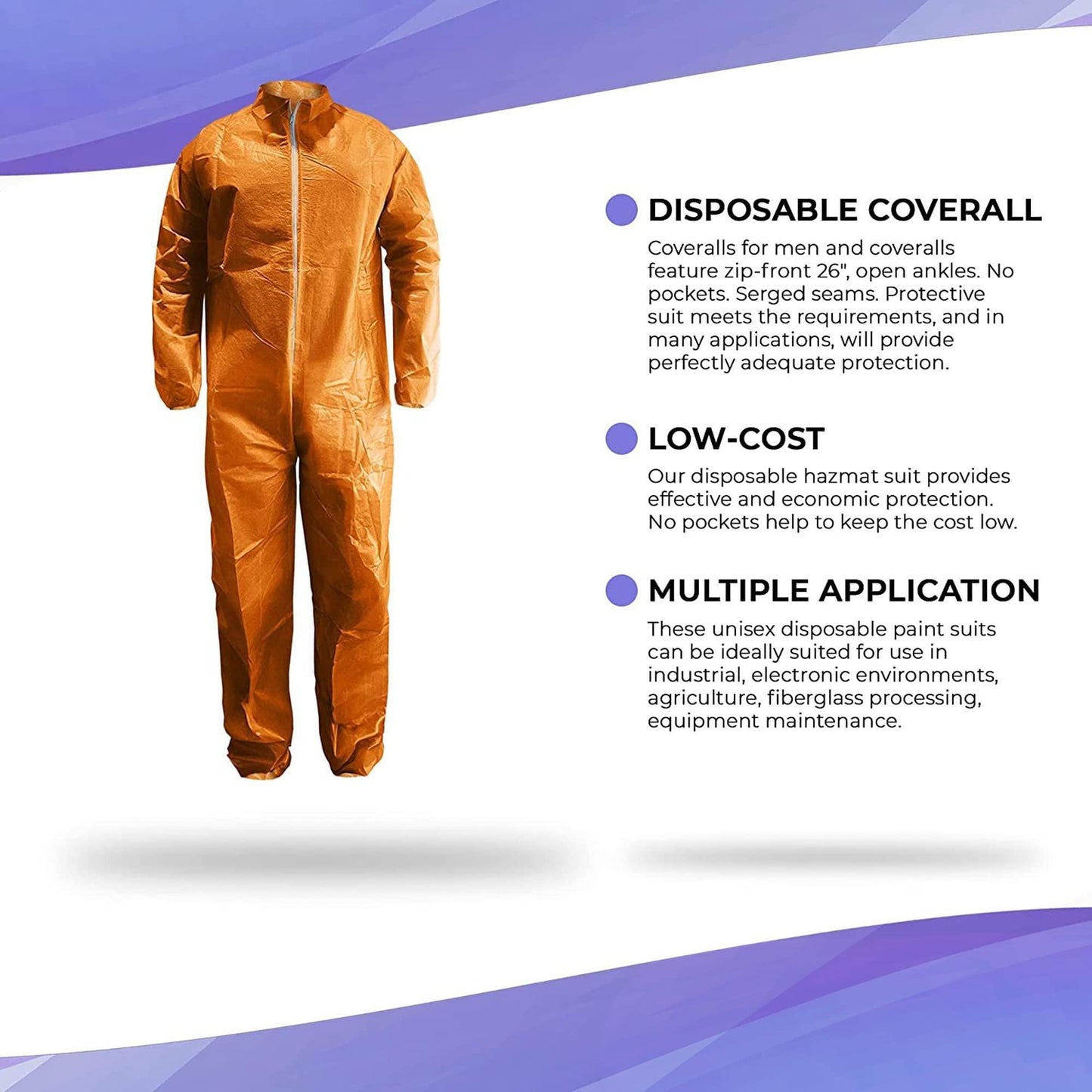 Disposable Coveralls for Men and Women 3X Large AMZ Medical Supply