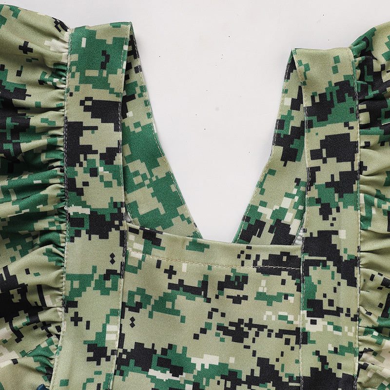 Baby's Girl 4th Of July Independence Day Style Camouflage Pattern