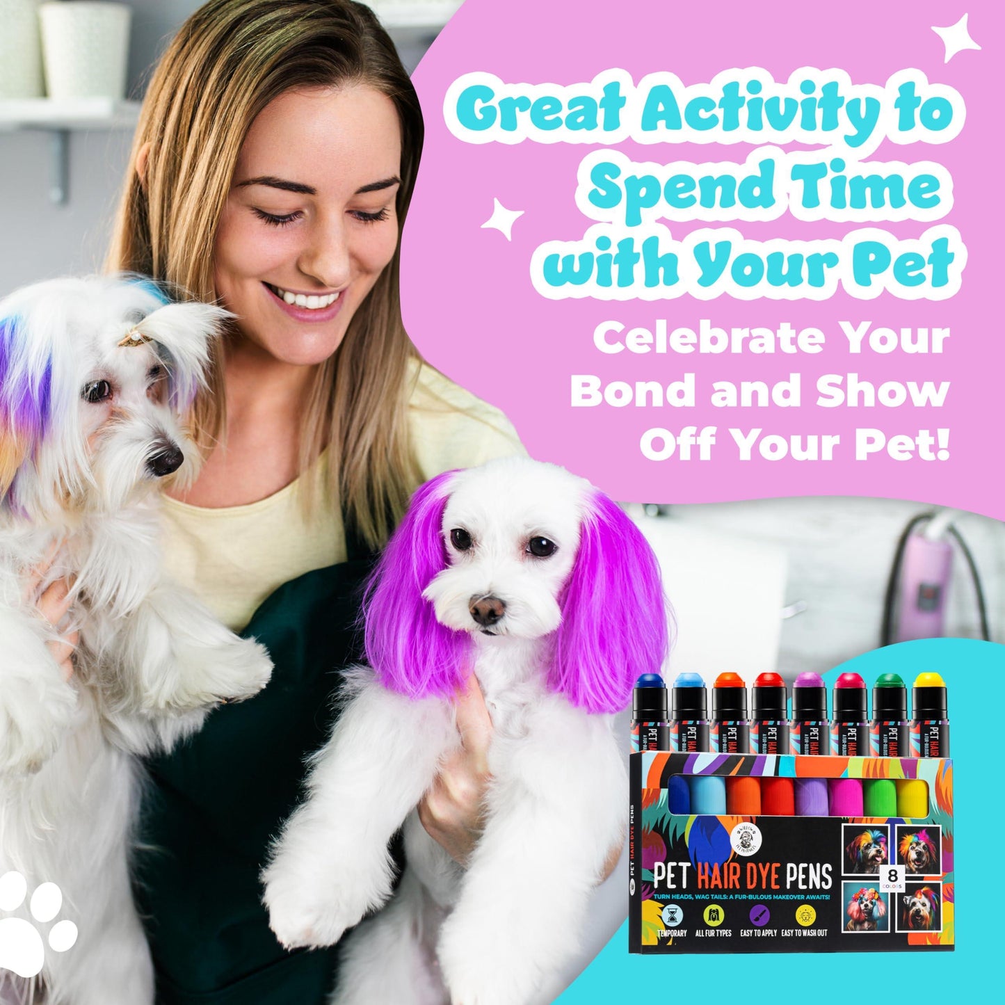 Dog Hair Dye 12 Color Dog Safe Hair Dye Dog Dye Non Toxic &