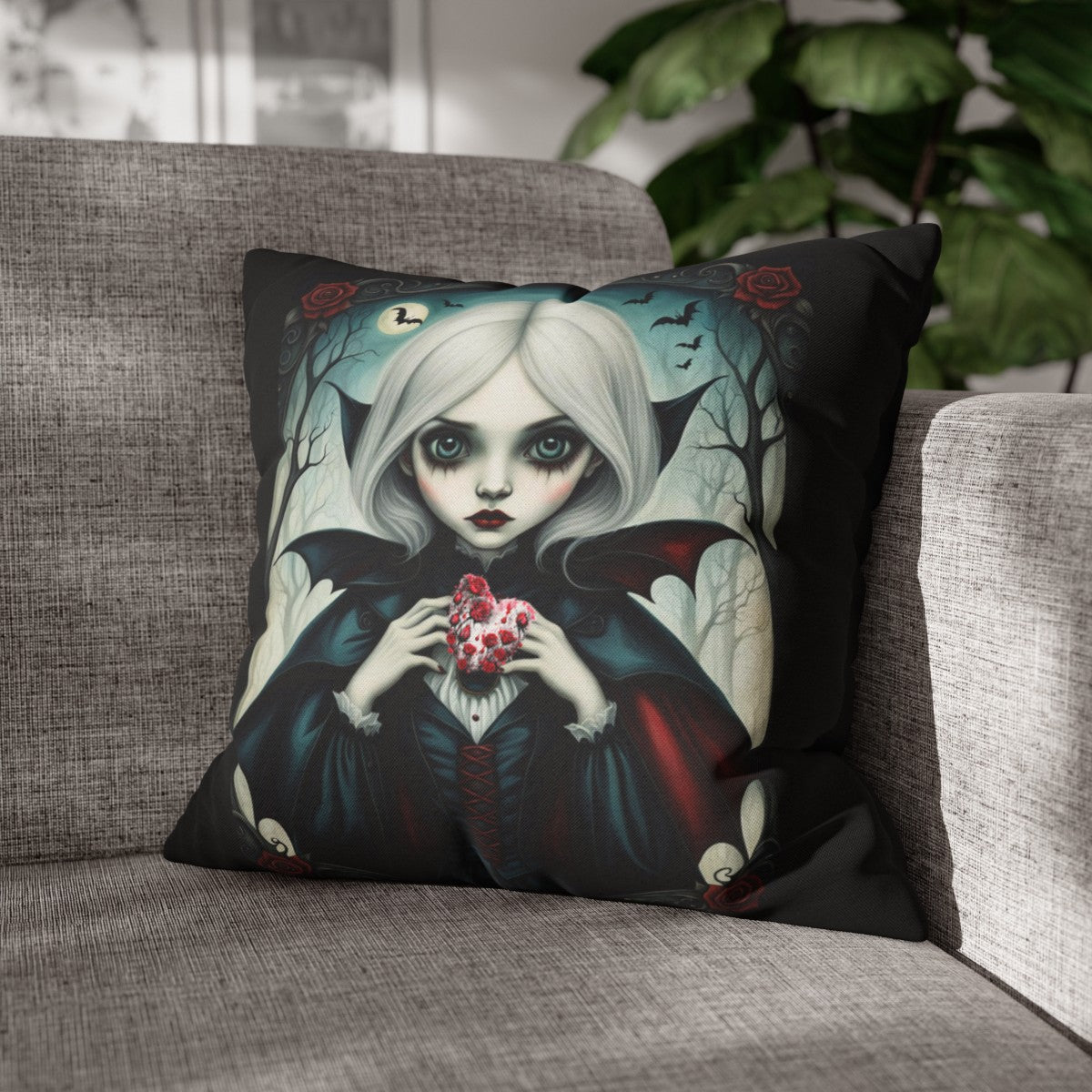 Fantasia Moon's Nocturnal Whispers Throw Pillow Cover