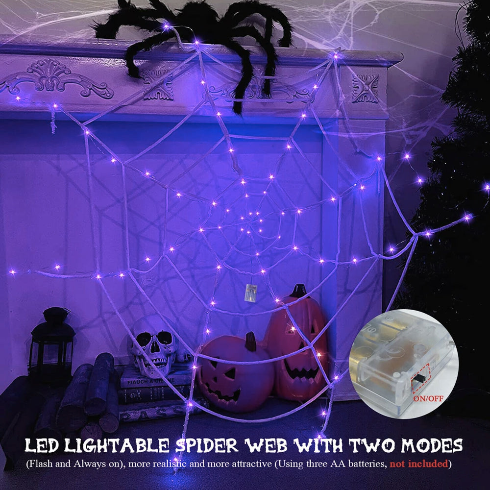 Large Light Up Cobweb Halloween Display Prop – Trendy Drop 2025 Edition