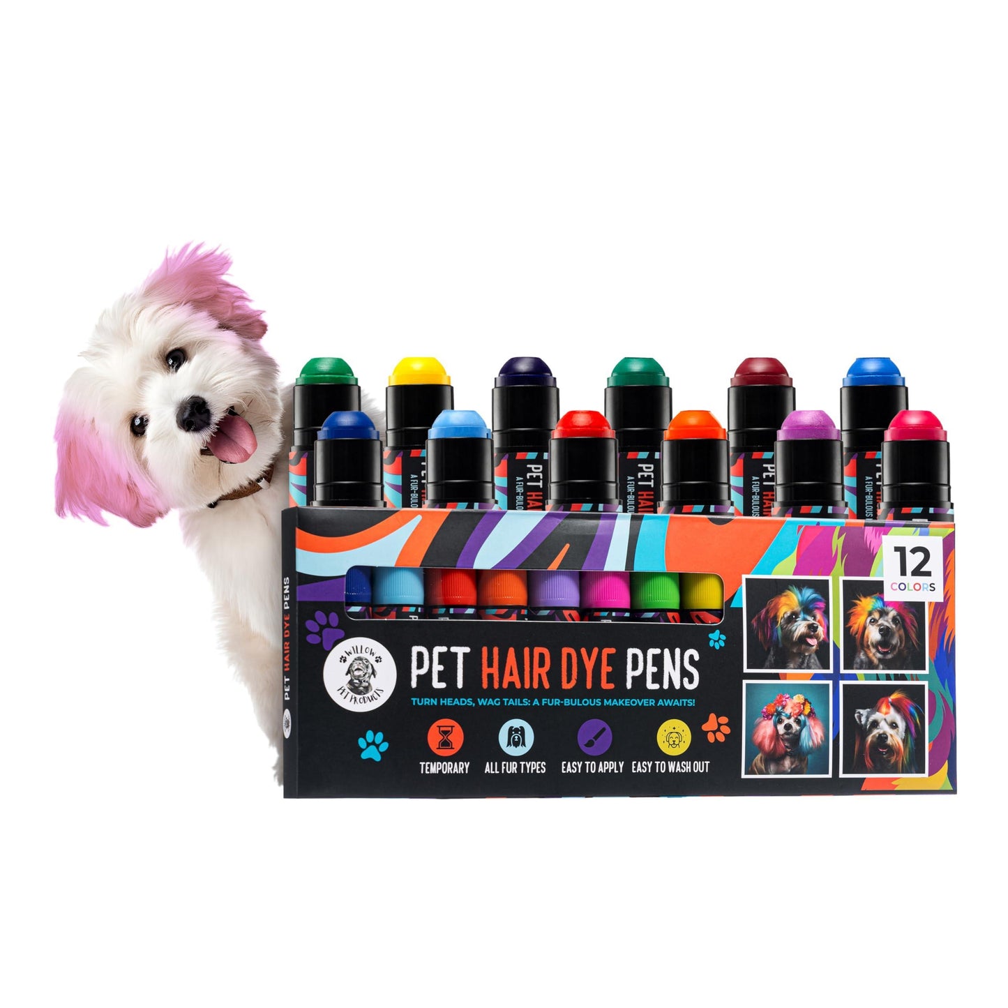 Dog Hair Dye 12 Color Dog Safe Hair Dye Dog Dye Non Toxic &